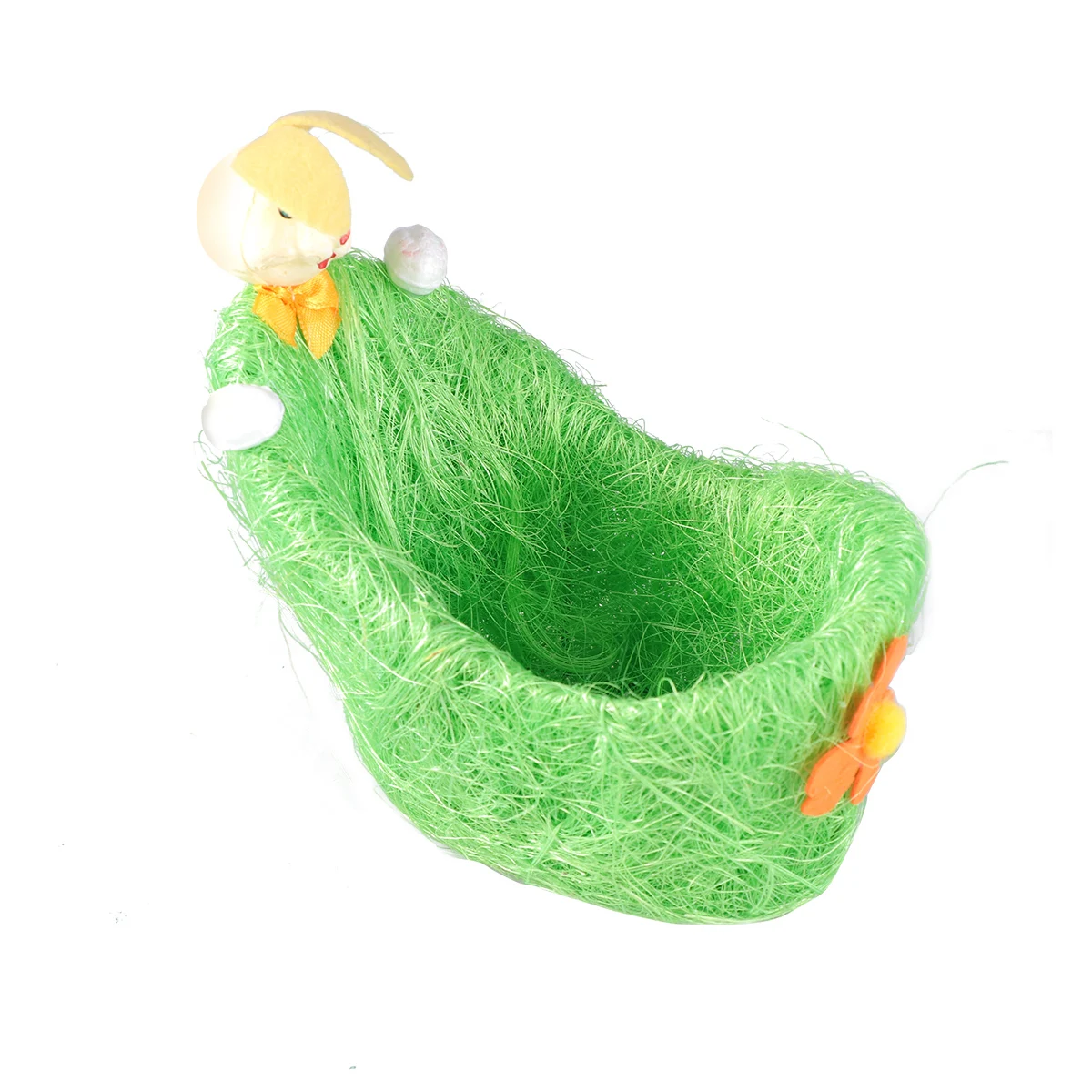 

Rabbit Basket Candy Storage Wicker Favor Storage Case Baskets Green Eggs Kids Collecting Eco Friendly Natural