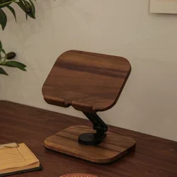 Black walnut, suitable for iPad mobile phone stand desktop mobile phone stand antique liftable wooden bedroom portable niche tab