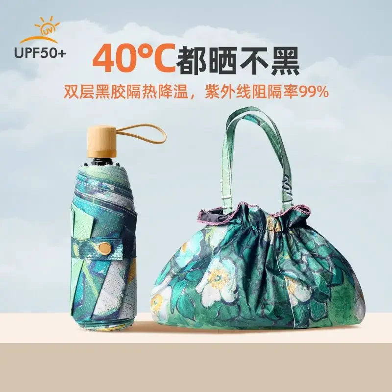 

Double layered Five-folding Umbrella Compact and convenient Sunny and Rainy Umbrella