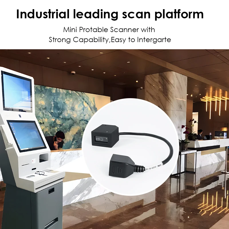 Effon MS4200 Fixed 2D Barcode Scanner with USB Interface 200 Scans/sec Autosense for Self-service Kiosk Systems