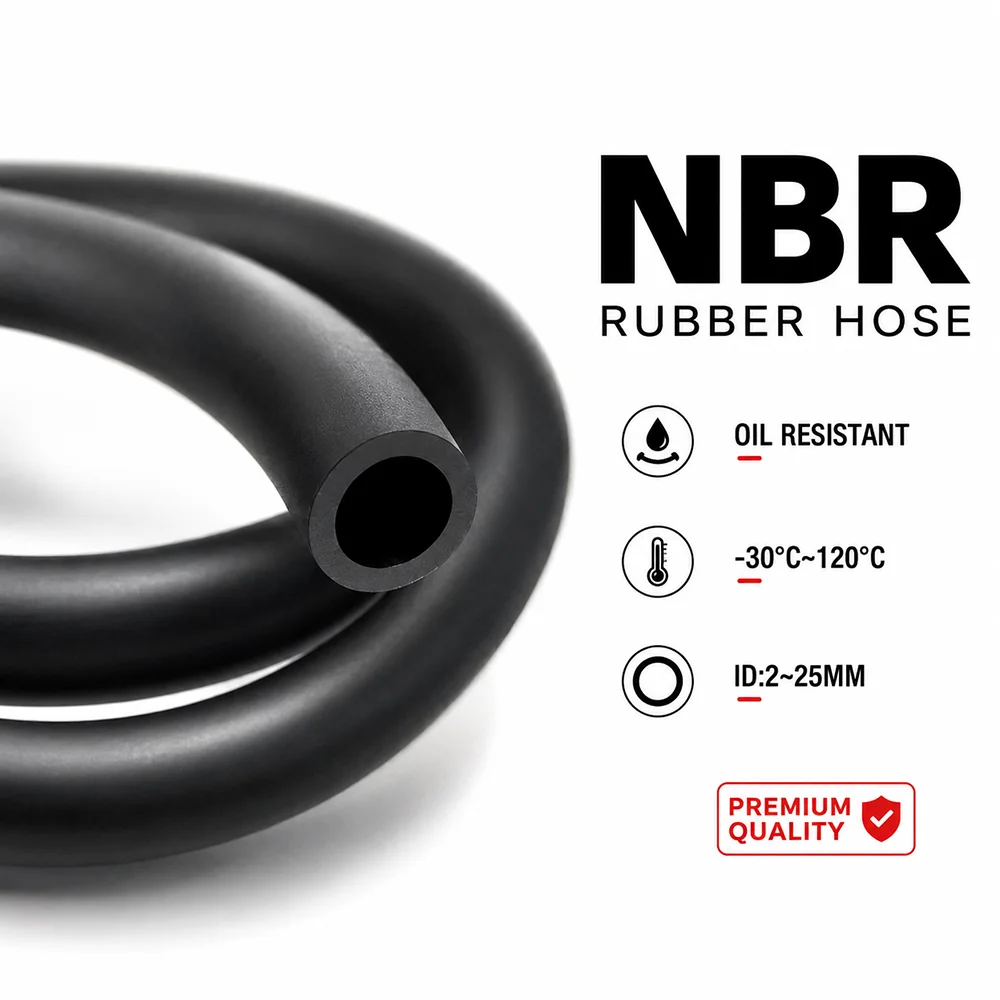 NBR Fuel Line Nitrile Rubber Hose ID 2 2.5 3 4 4.5 5 6 7 8 10 13 16 19mm Diesel Petrol Water Tube Engine Pipe For Car/Motorcycle