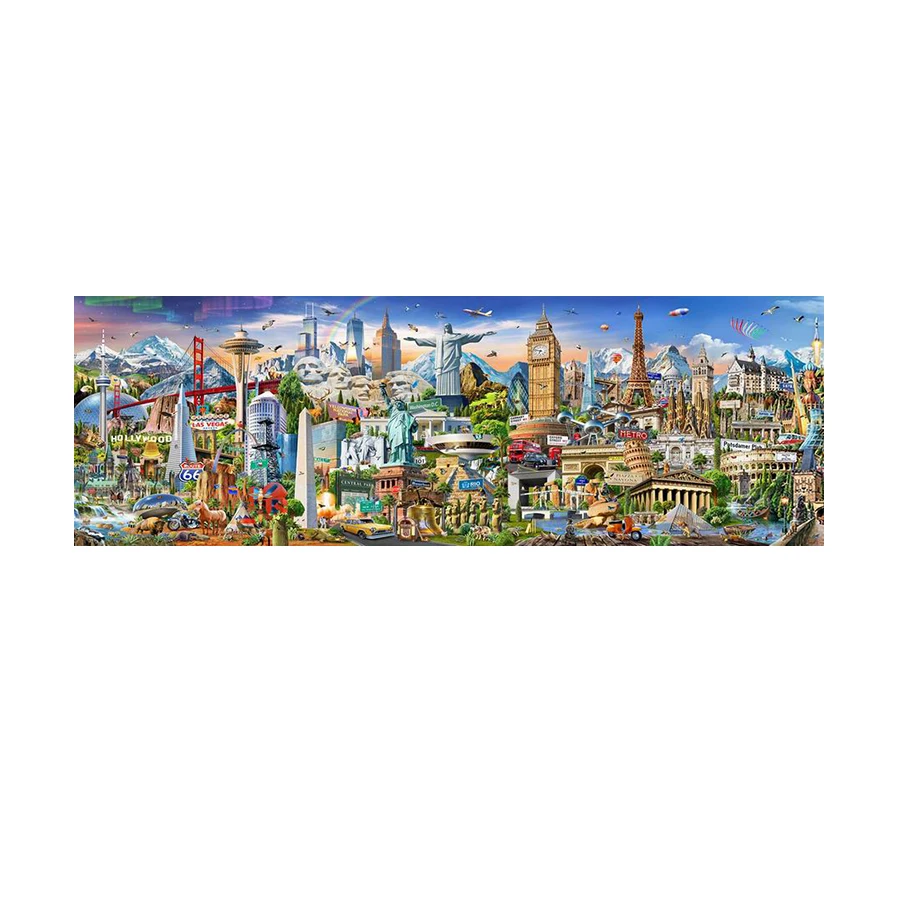 5D Diy Diamond Art Painting Kits Extra groot formaat Europese stijl gebouwen Volledige mozaïek borduurwerk landschap Strass foto