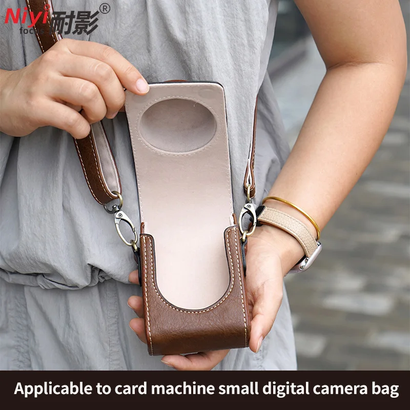 الجاموس حافظة كاميرا جلدية غطاء حقيبة لكانون SX730 G7X مارك II سوني ZV-1II ZV1F ZV1 Lumix LX10 LX15 LX9 GR 2 3 نيكون S6000