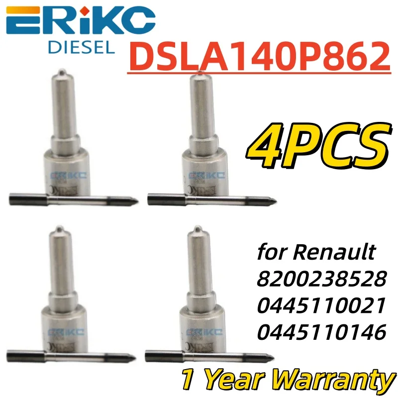 

4 шт. форсунки-распылители DSLA140P862 (DSLA 140 P 862) для Renault 8200238528 0445110021 0445110146 0 445 110 021 0445 110 146