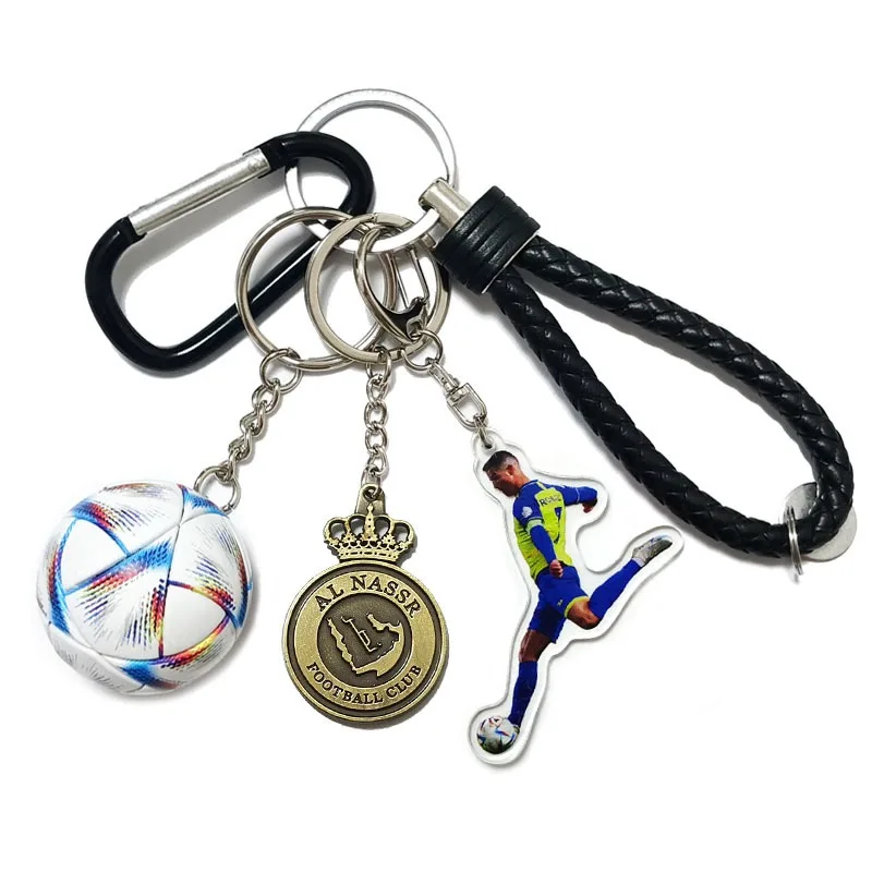 Riyadh Victory C Ronaldo Argentina Messi, Neymar Harland Mbappe Football Team Keychain Pendant