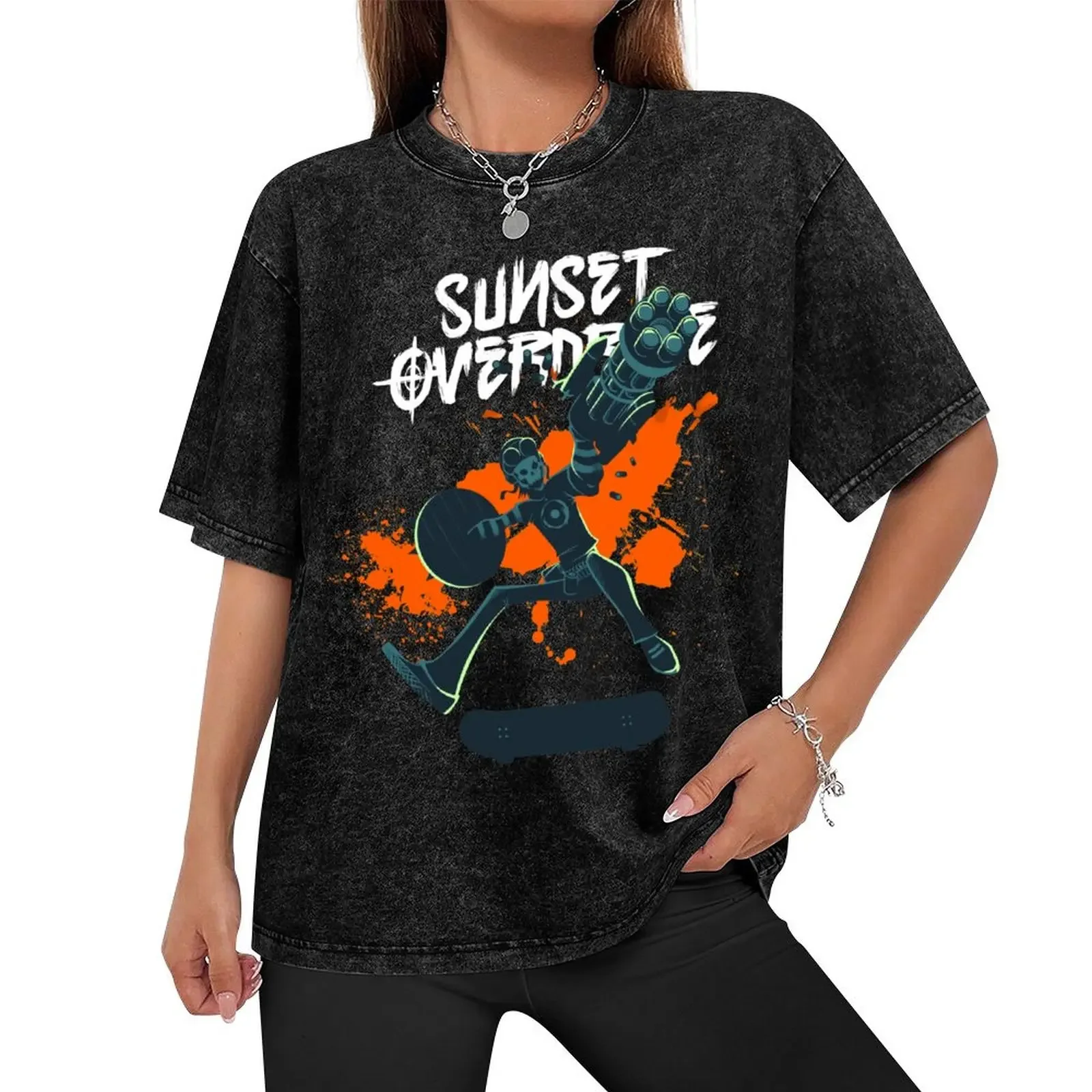 Sunset Overdrive T-Shirt graphic tee shirt plus sizes anime stuff oversizeds oversized t shirt men