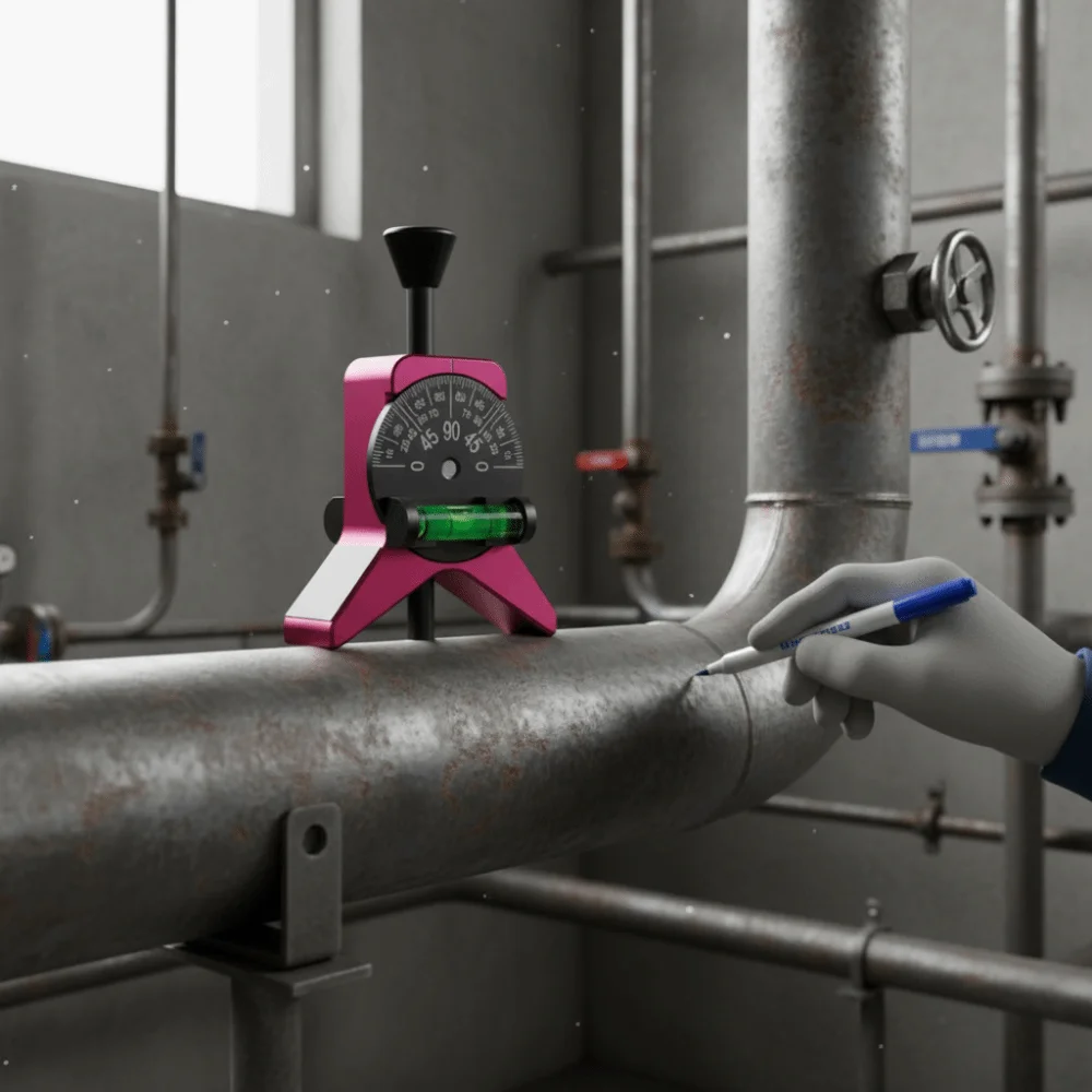 مكتشف مركز الأنابيب عالي الدقة متعدد الوظائف مستوى الفقاعات مركز الأنابيب لكمة المنقلة على شكل حرف Y علامة الأنابيب توسيط الأنابيب