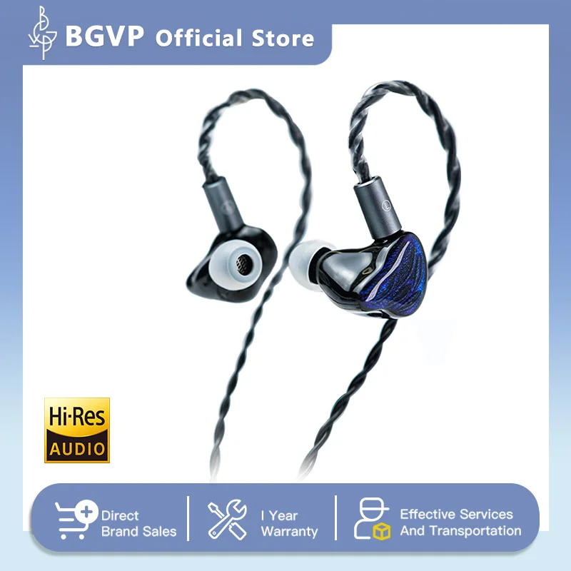BGVP Feather 4BA + 1DD Armadura Híbrido Driver HiFi Fone de Ouvido IEM