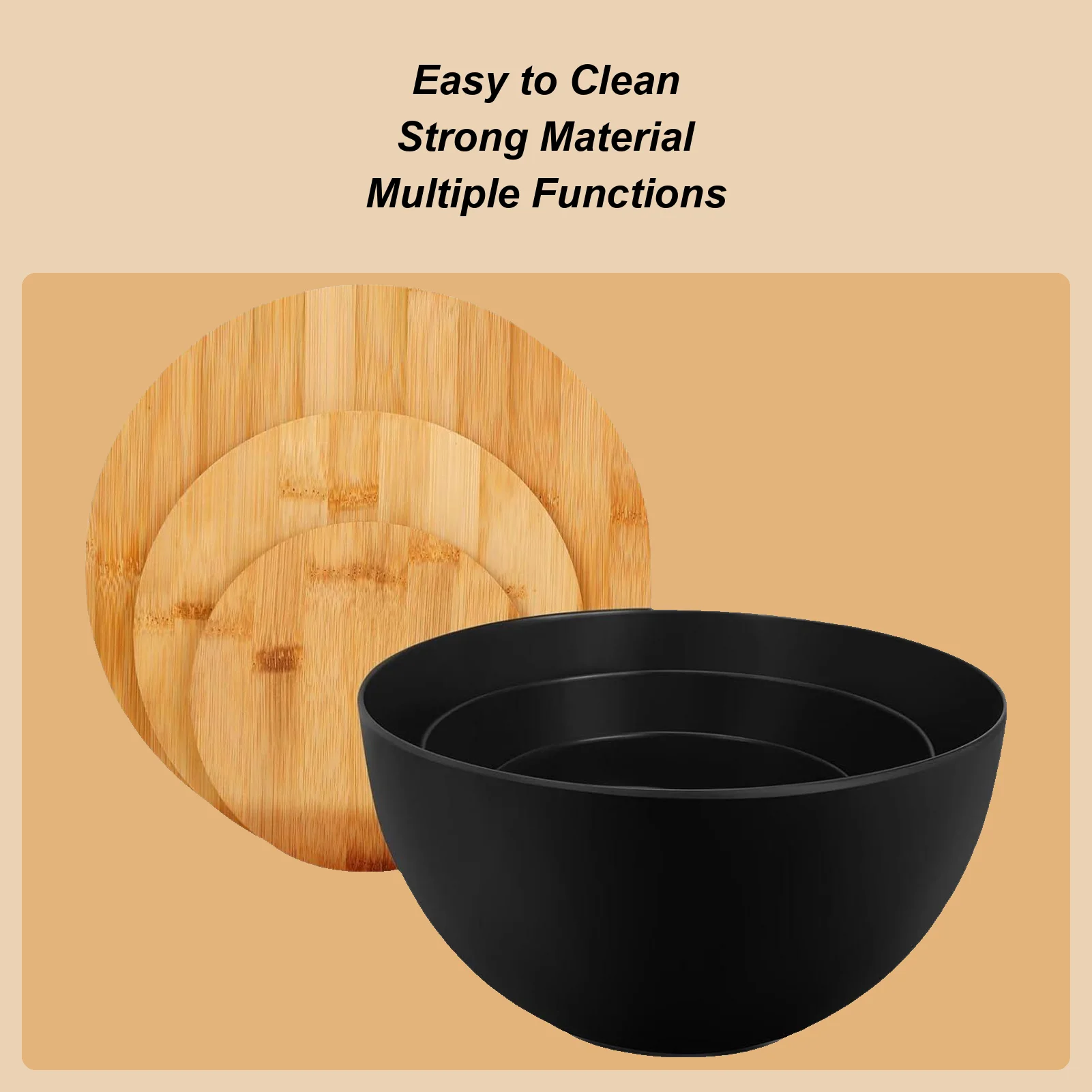 

Сервировочные миски с крышками, 3-х предметные контейнеры для салата, вложенные сервировочные контейнеры с деревянными крышками для приготовления хранения чипсов, еды