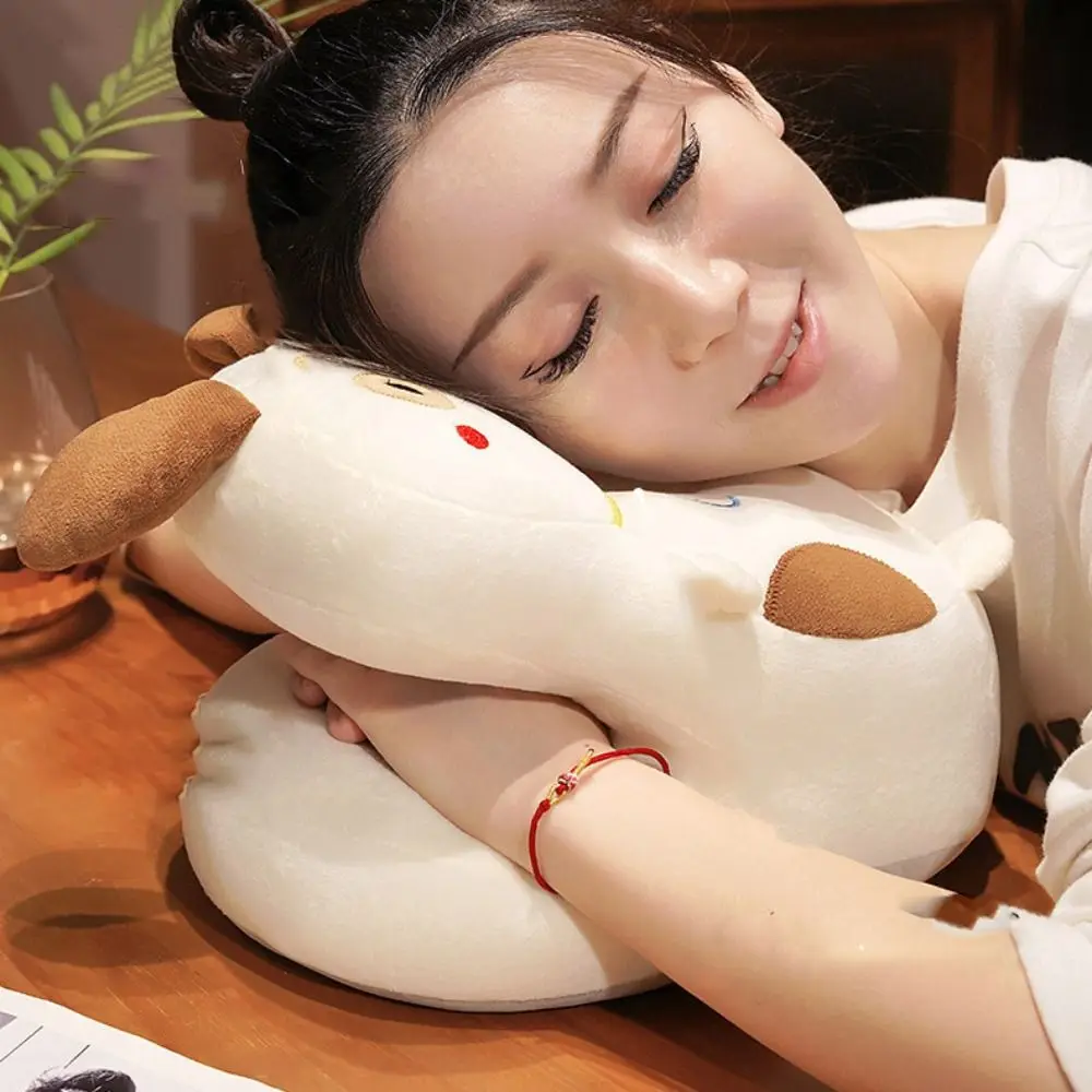 

Double-sided Hand Warmer Pillow Super Soft Plush&Ice Silk Dinosaur Office Nap Pillow Cartoon Elephant Puppy Pillow Stuffed Toy