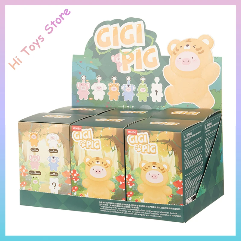 

Minifamily Gigi Pig Blind Box Doll Keyring Lulu Backpack Decoration Children'S Birthday Toy Trendy Vinyl Face Collectible