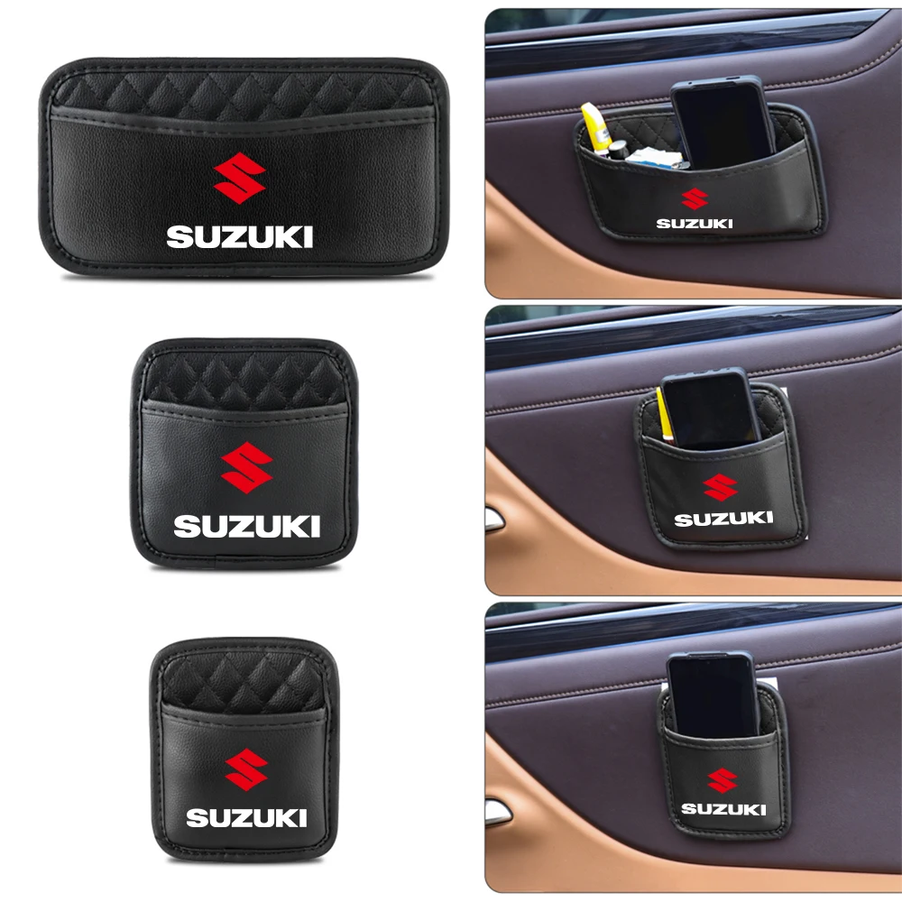 

PU Leather Car Storage Bag Seat Gap Organizer Seat Back Pocket For Suzuki Ignis SX4 Swift Jimny Grand Vitara Alto Accessories