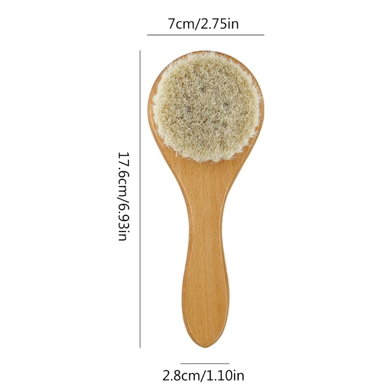 Щетка для волос для младенцев, портативная щетка для волос с деревянной ручкой, шапочки для колыбели, щетка для волос, щетка для