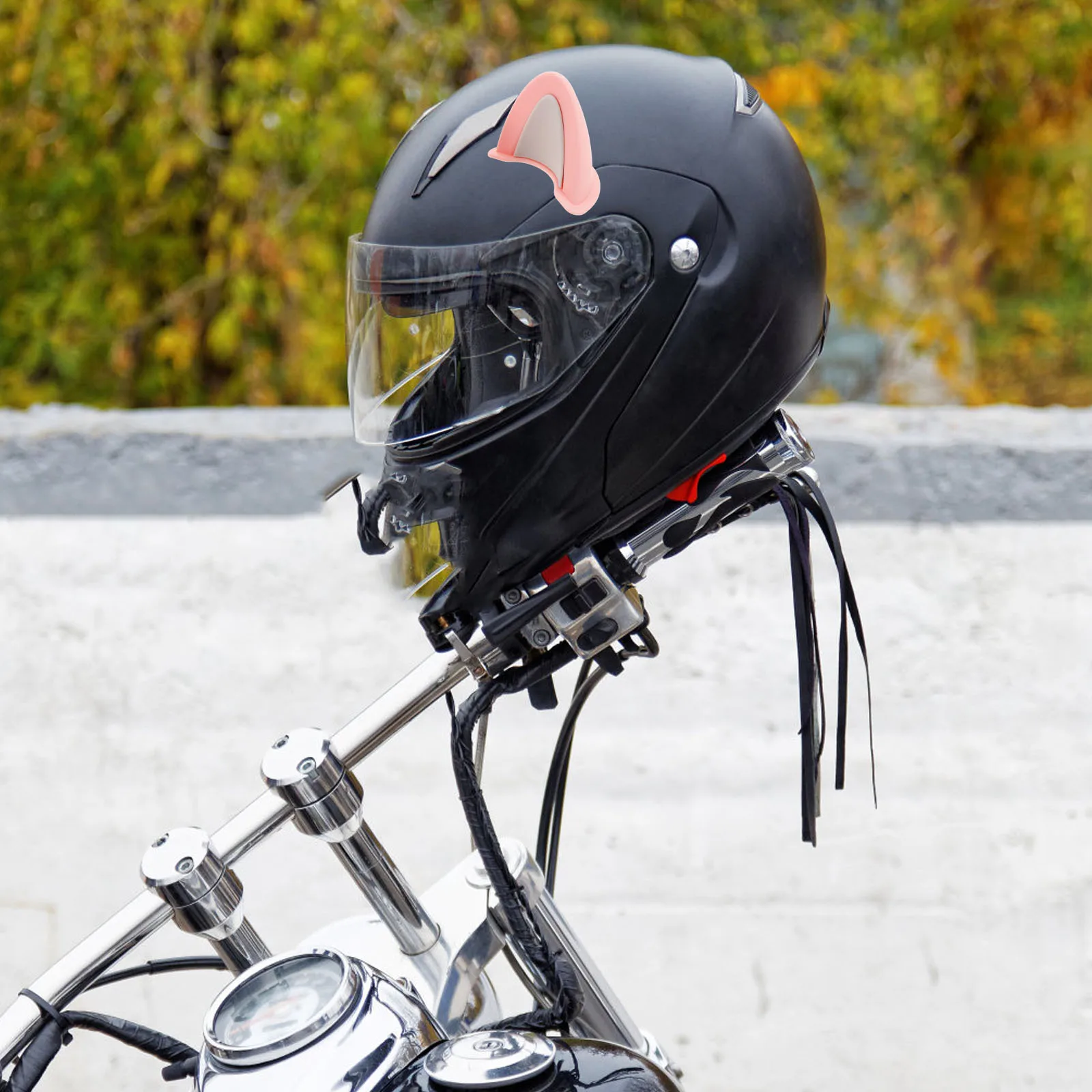 

1 Pair Cartoon Cat Ears Accessories Cute Decor For Kids Electric Bike Scooter Motorcycle All Weather Use Motorcycle