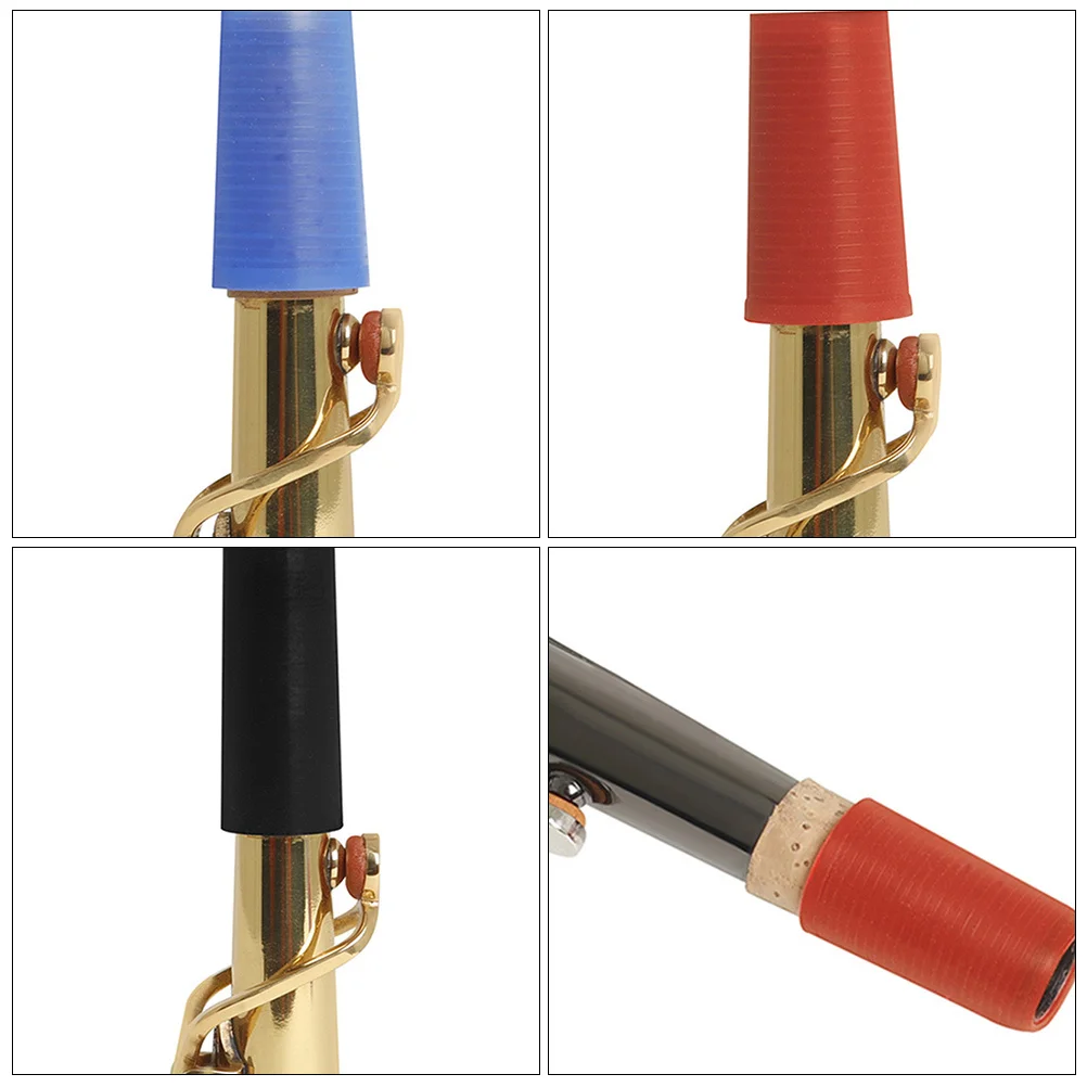 

3Pcs Saxophone Silicone Neck Cover Premium Smooth Surface Non Slip Sax Replacement Part Portable Universal Fit for Curved Neck