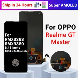 OLED-дисплей для OPPO Realme GT Master Edition RMX3363, ЖК-дисплей с сенсорной панелью и дигитайзером в сборе, со сканером отпечатков пальцев