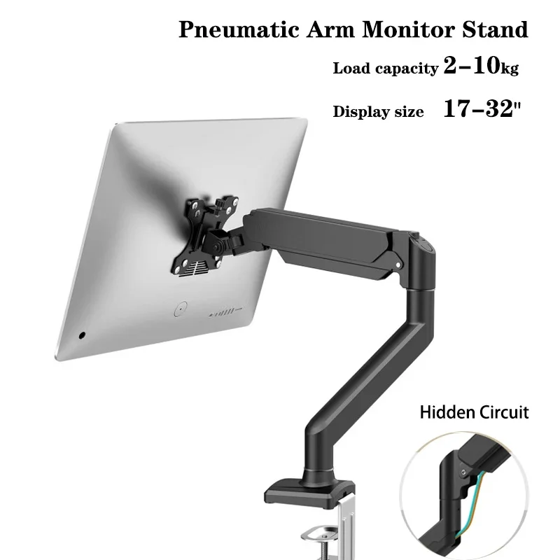 Desktop Computer Monitor Bracket Gas Spring For 17-35inch Monitor Ergonomic Holder Support Air Press Mount Arm Bearing for 9kg