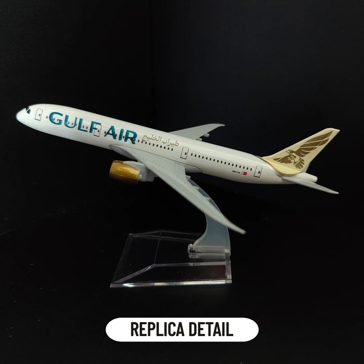 Scale 1:400 Metal Aircraft Replica 15cm GULF AIR B787 Boeing Airbus Airplane Diecast Model Kids Room Decor Toy for Boy