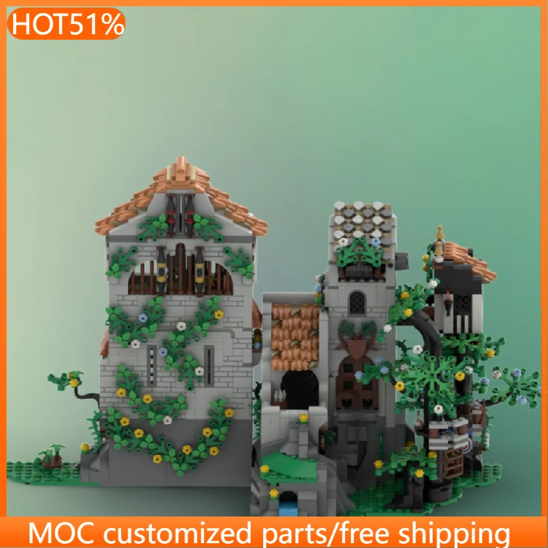 1998 PCS Medieval Forests MOC Customize Modular Building Block Brick Model Kids Design Simple Educational DIY Assembly Toy Gift