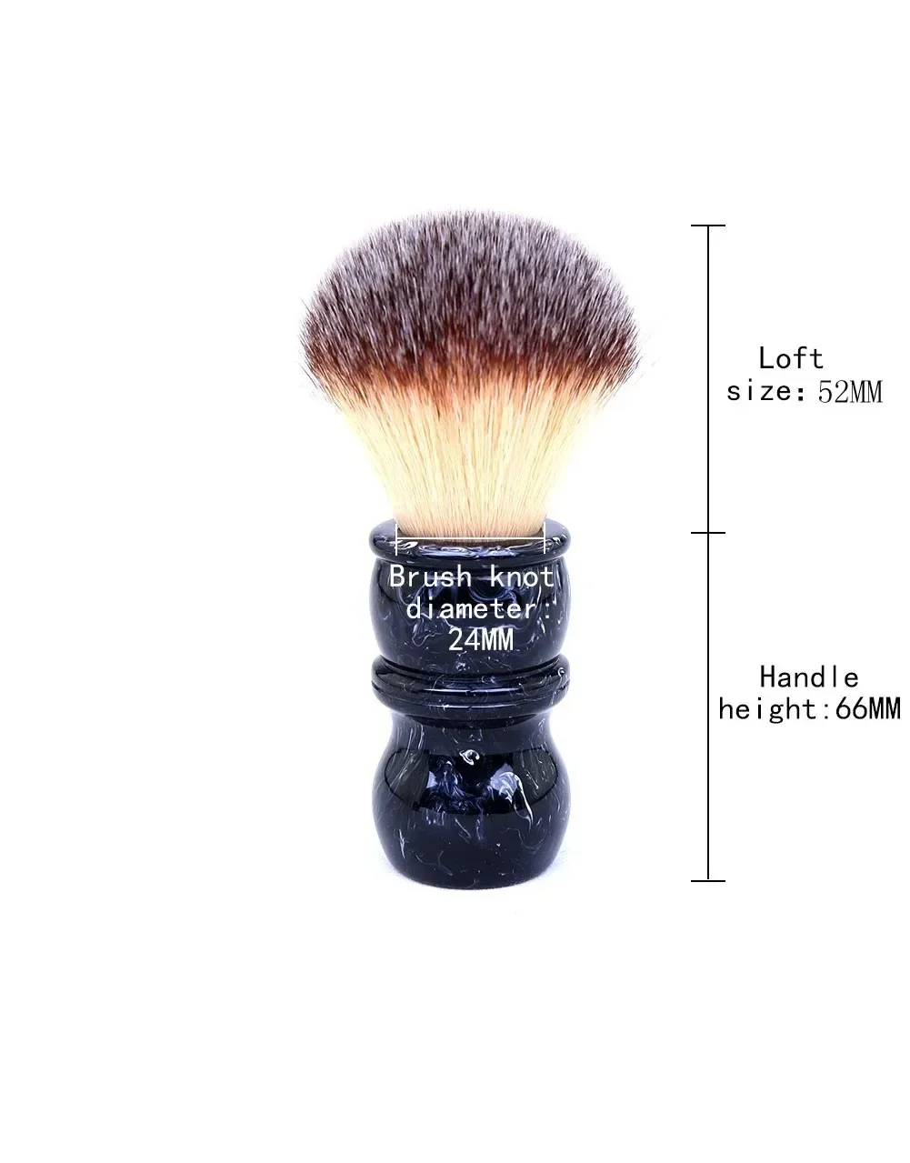 فرشاة الحلاقة الرجالية مقبض الراتنج النايلون للرجال التخليص اللحية المهنية الحلاق تنظيف الوجه فرشاة الحلاقة ToolYaqi 24 مللي متر