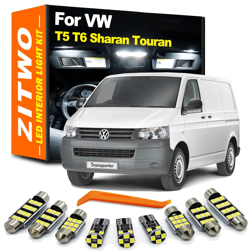 Canbus Car LED Interior Dome Map Reading Light Bulb Kit For VW Volkswagen Transporter Multivan Caravelle T5 T6 Sharan Touran