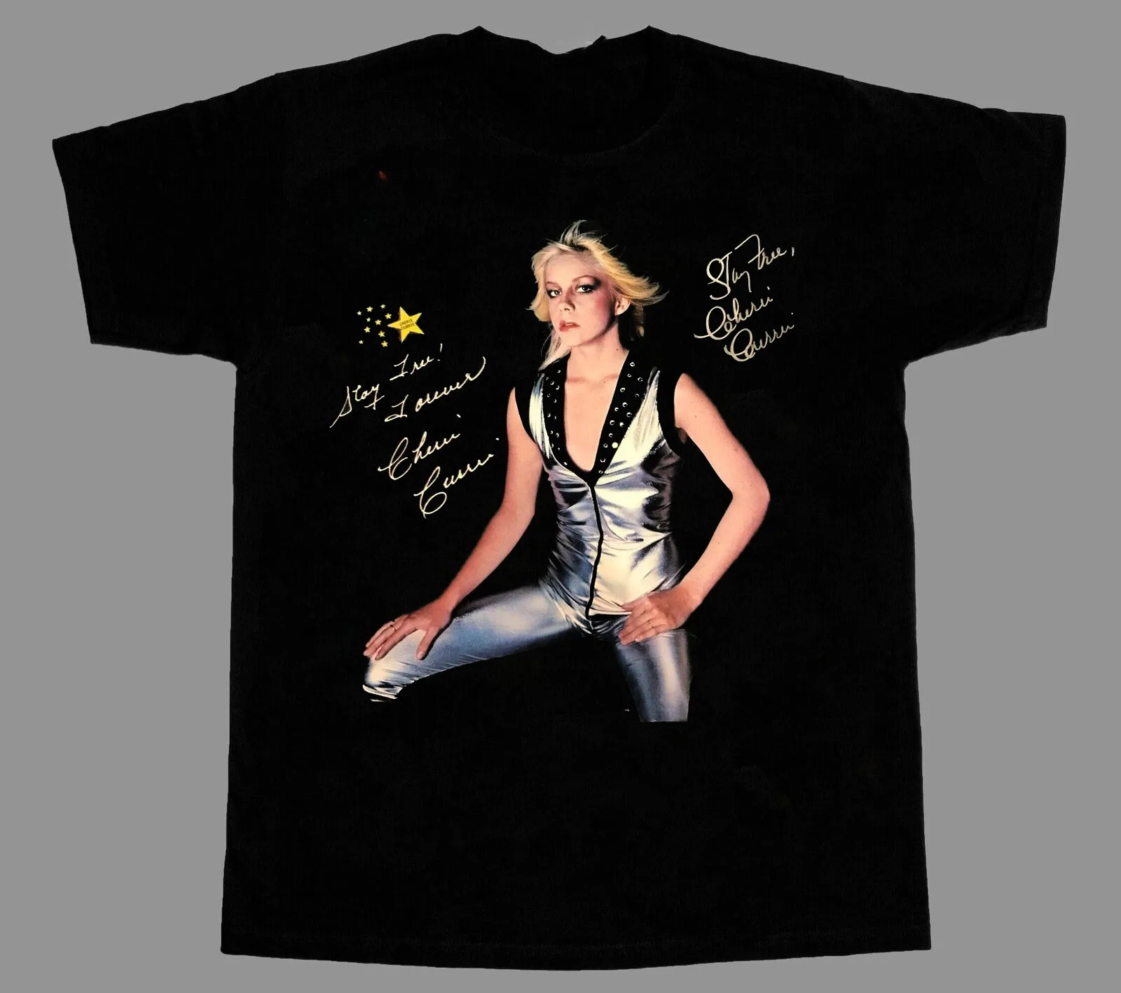 Camiseta Unisex de Cherie Currie The Runaways, S-2345XL negra, regalo para Fan, S3585