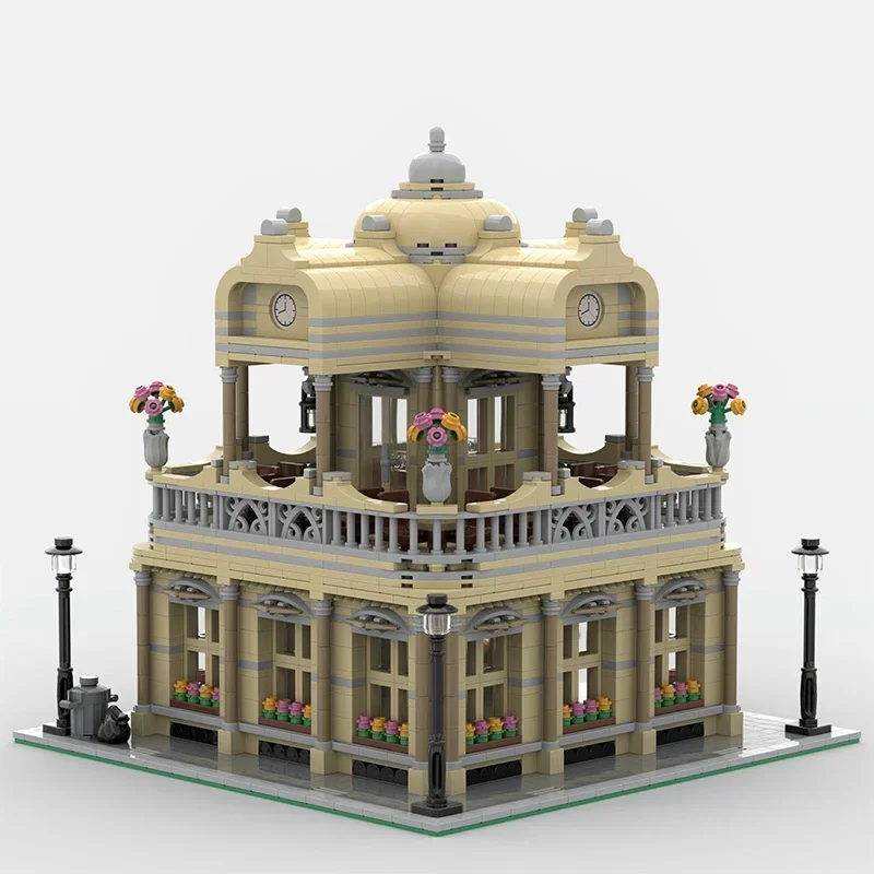Stad Street View Model MOC Bouwstenen Vrije tijd Verzamelen Huis Modulaire Technologie Geschenken Kinderen Speelgoed Pak Vakantie Monteren