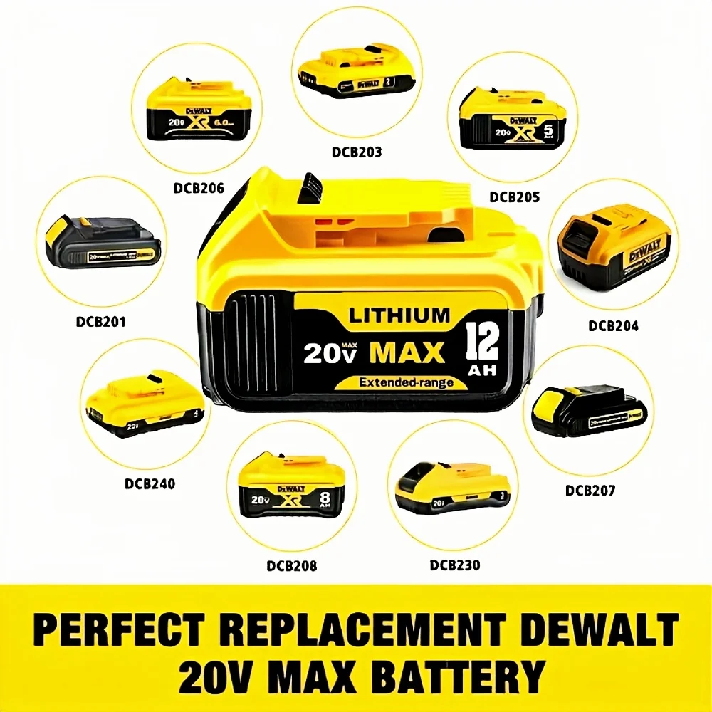

12V 3AH 2025 100% Original 18V 20V DEWALT batteries 20V battery MAX Premium XR 12.0Ah 9.0Ah 6.0Ah Lithium Ion Power Tool Battery