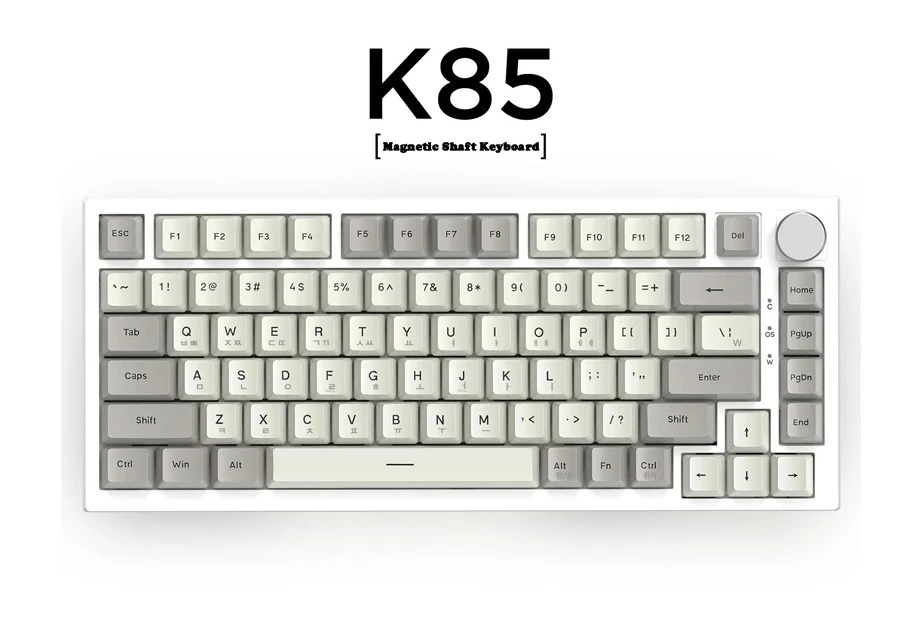 

Attack Shark K85 Magnetic Shaft Korean Mechanical Keyboard Customised RT Mode Adjustable Key Hot-swappable Range Gasket Esports