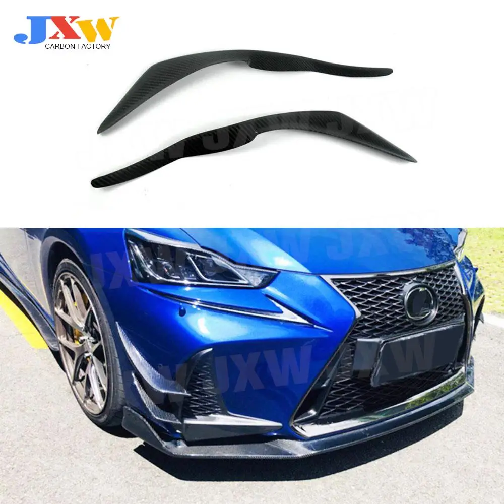 

2Pcs Carbon Fiber/FRP Car Side Headlights Eyelids Eyebrows Trim Cover For Car Side Headlights Eyelids Eyebrows Trim