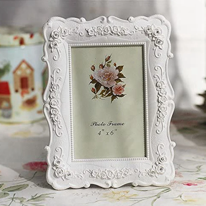 6 Inch Retro White Photo Frame Photo Display Photo Frame Poster Home Decoration Wall Hanging Photo Frame
