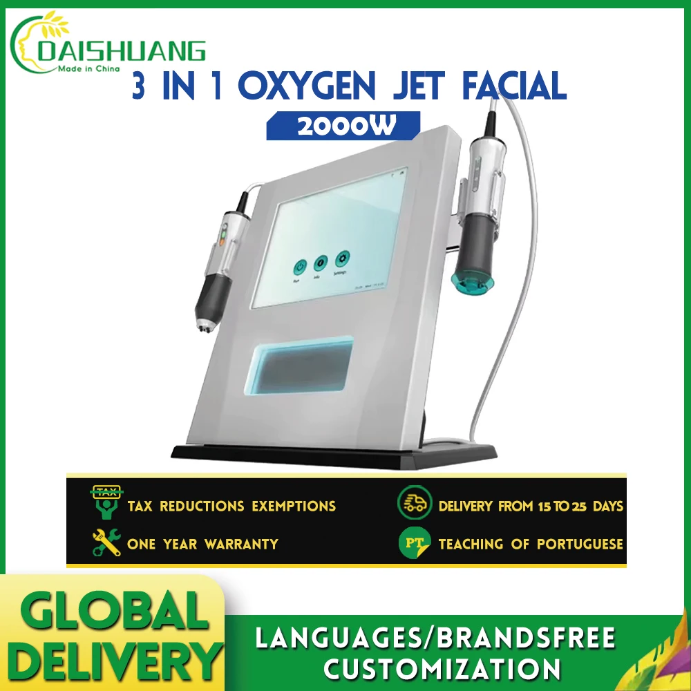 

2024 New Portable 3 In 1 Oxygen Jet Facial Machine Co2 Bubble skin clean beauty device Skin care rf skin tightening