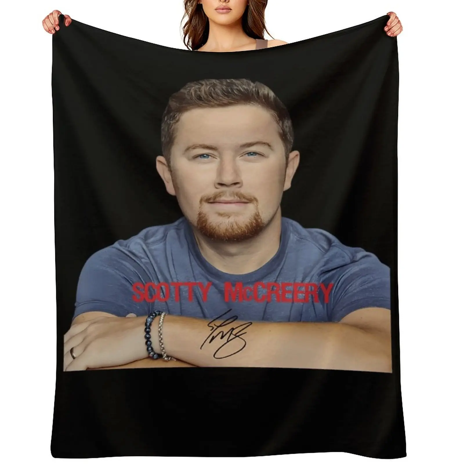 

Scotty with Signature Throw Blanket Soft Furry christmas decoration Custom Blankets