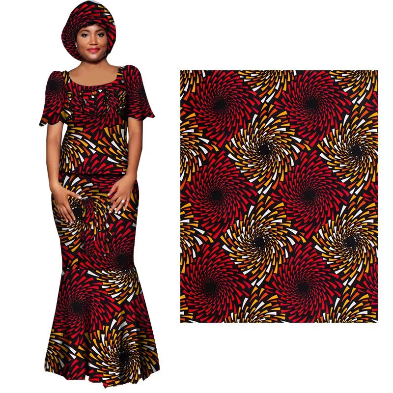 Afrikanische ethnische Geometrie gedruckt Polyester reines Baumwoll material Patchwork Nähen Quilten Stoffe Handarbeit Pagne afrikanisch