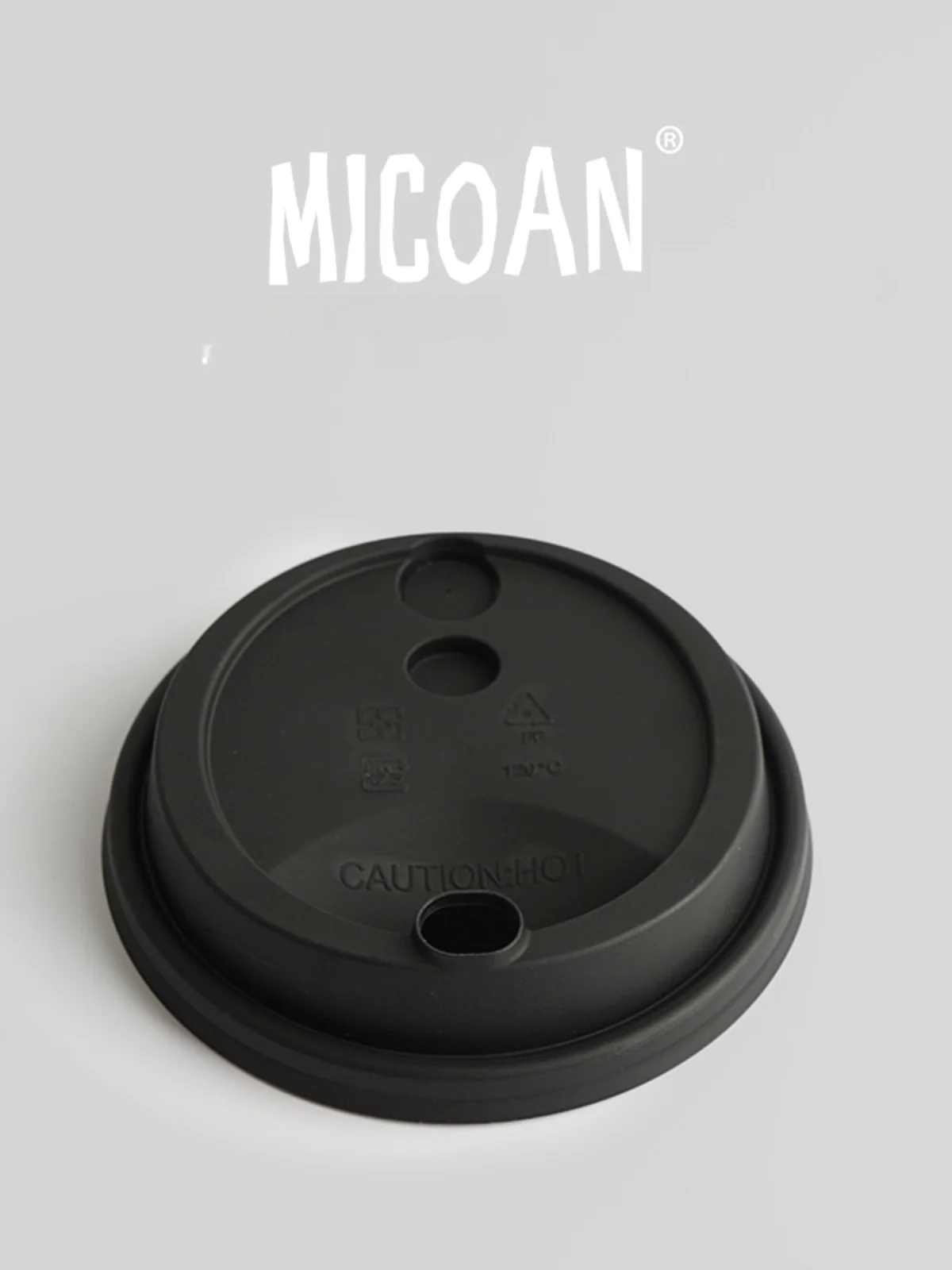 

Крышка для стакана Micoan 90 мм, матовая черная, из полипропилена, с выравнивающей заглушкой, одноразовая, герметичная, для еды на вынос, разноцветная заглушка