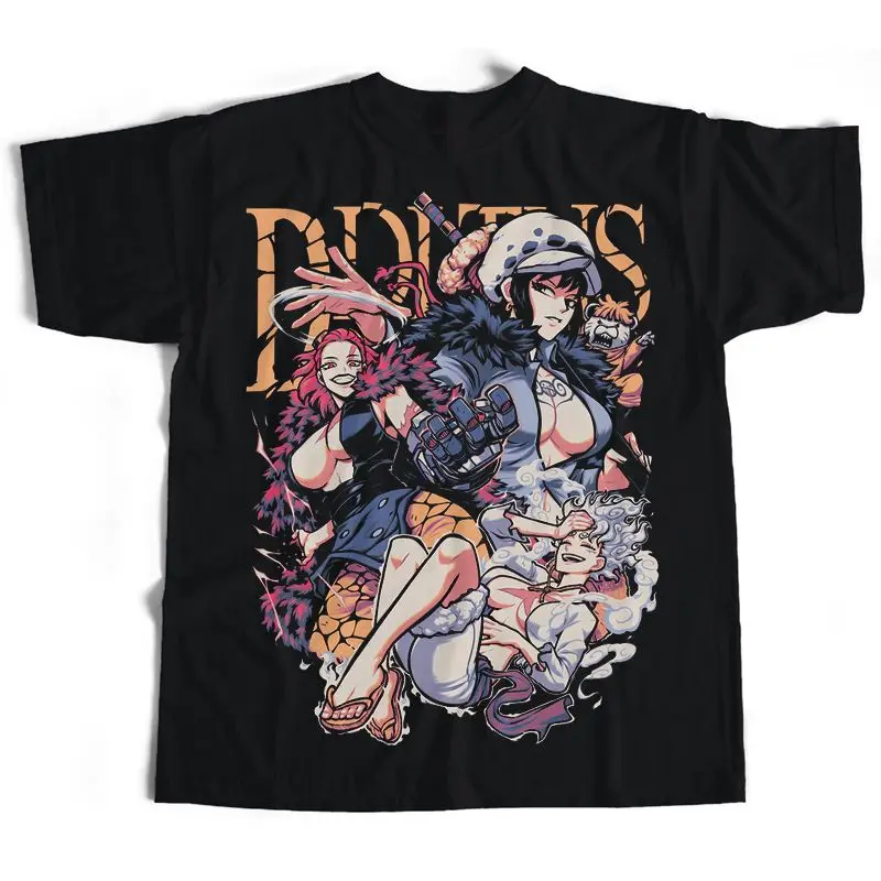 

ONE PIECE ONE PIECE Short Sleeve Clothes Luffy Original Cartoon Anime Men's and Women's Cotton T-Shirts Short Sleeves