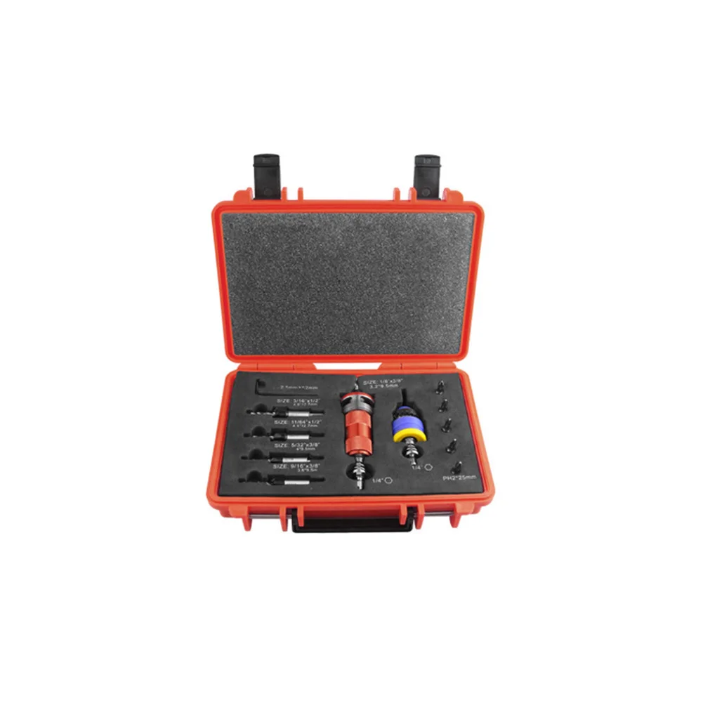 Adjustable Depth Stop Counterbore Drill Bit Set with Portable Storage for Efficient Woodworking and Renovation