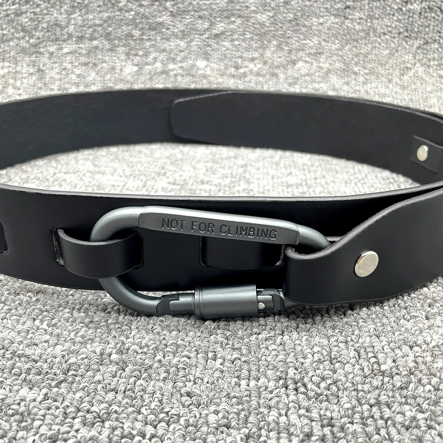 Trend Outdoor Designer Wind Silver Grey Climbing Buckle Letter Y2k Belt Engraving Function Black Belt  Men\'s Women\'s Accessories