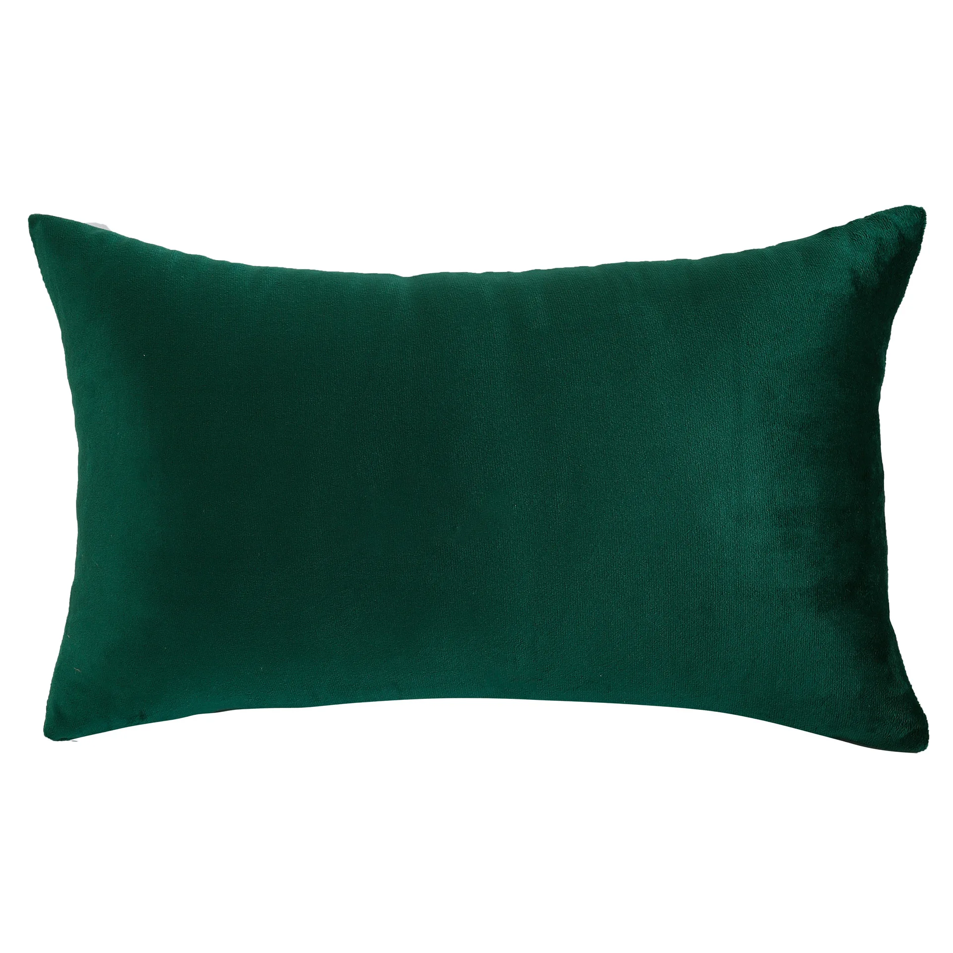 Christmas Tree Decor Stocking Pillowcase Velvet Embroidered Lumbar Pillow Cover Green Velvet Holiday Decoration Cushion Cover