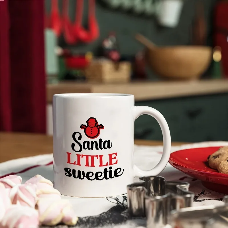 

Керамическая кофейная кружка Santa Little Sweetie, идеально подходит для любителей кофе, идеальный подарок для друзей, семьи и коллег