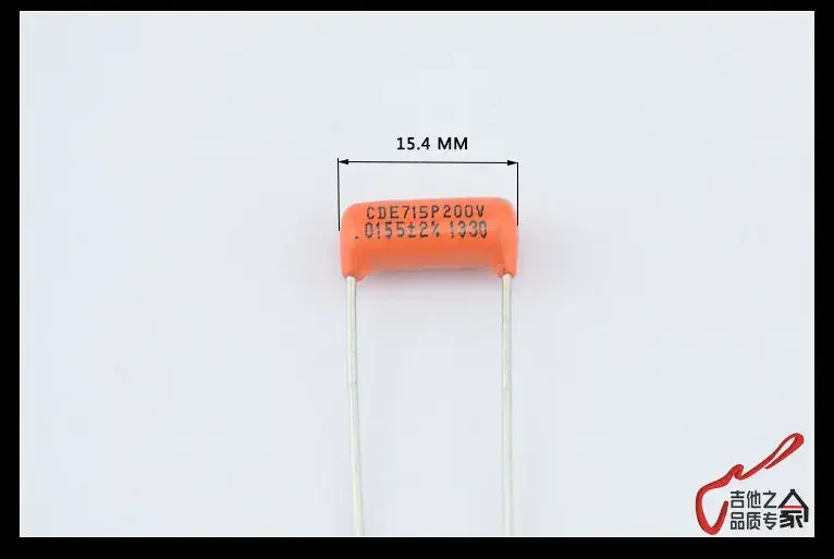 New - GuitarFamily Orange Tone Capacitor CDE715P 153J 0.0155UF 200V For Electric Guitar Bass Cap MADE IN USA