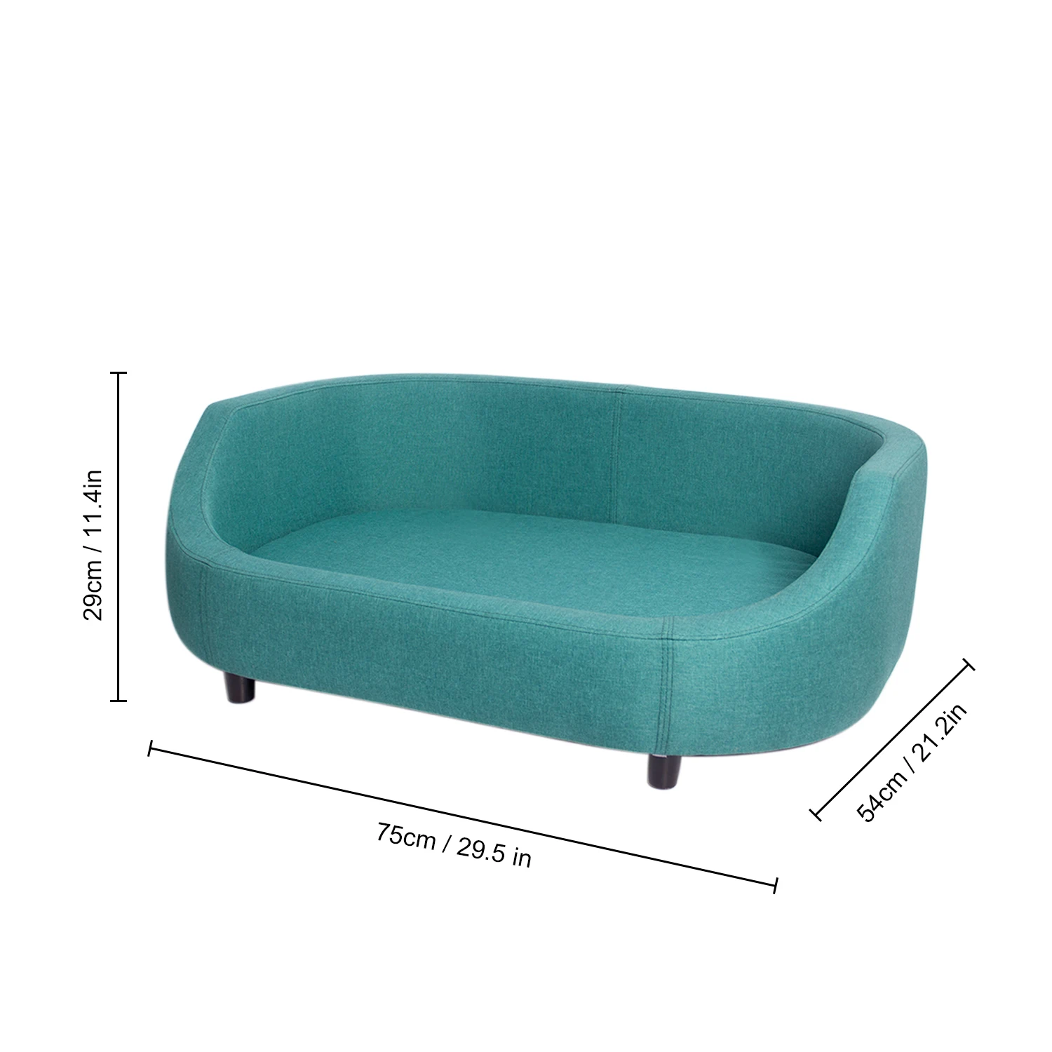 

Customized Color 2024 New Luxury High Quality Comfortable Safety Pet Sofa Pet Dog Cat Soft Bed Sofa with Wooden Legs