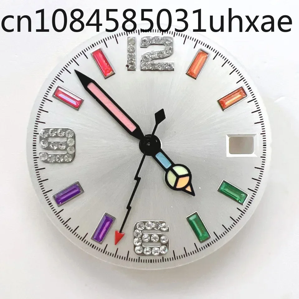 Watch accessories 28.5mm dial + needle, sun pattern rainbow scale, suitable for NH35/36/4R/7S