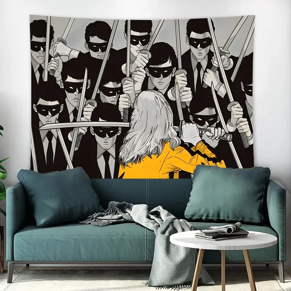 

Kill Bill - Movie Tapestry Wall Hanging Tapestry Art Deco Blanket Curtain Hanging at Home Bedroom Living Room Decor