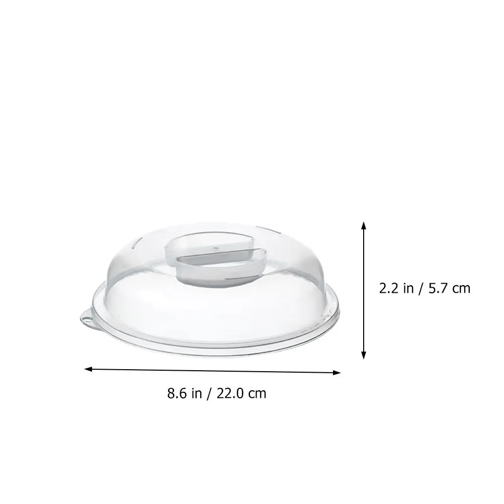 1Pcs Heat-Resistant Transparent Food Cover for Microwave Oven Dish Lid Plate Preservation Splash Proof Freshness Keeper Kitchen