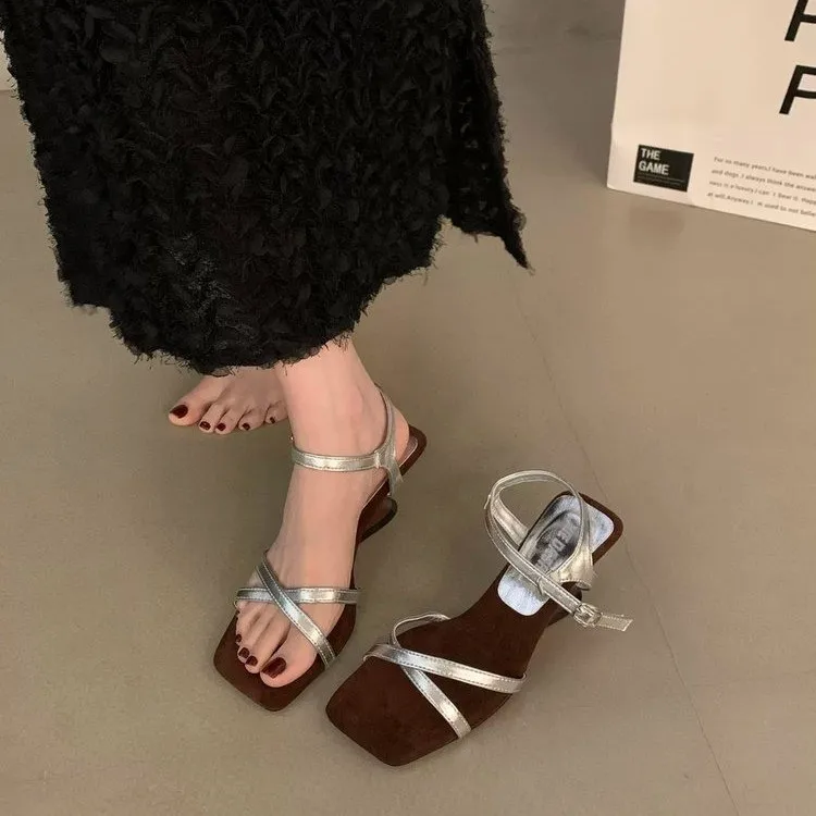 Moda sandálias de cunha para mulheres verão casual antiderrapante sapatos de plataforma cruzada senhoras elegante fivela bombas de salto alto mulher sandálias