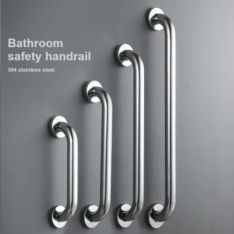 304 Stainless Steel Anti-Slip Safety Grab Bar Barrier-Free for Elderly Disabled Bathroom Shower Care Railing Handle