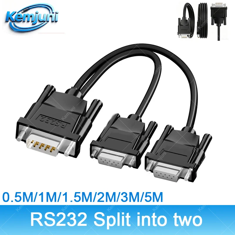 

DB9-pin Serial Port Cable Divided Into Two RS232COM Port Cable Control Debugging Cable Divided Into One Male and Two Famale