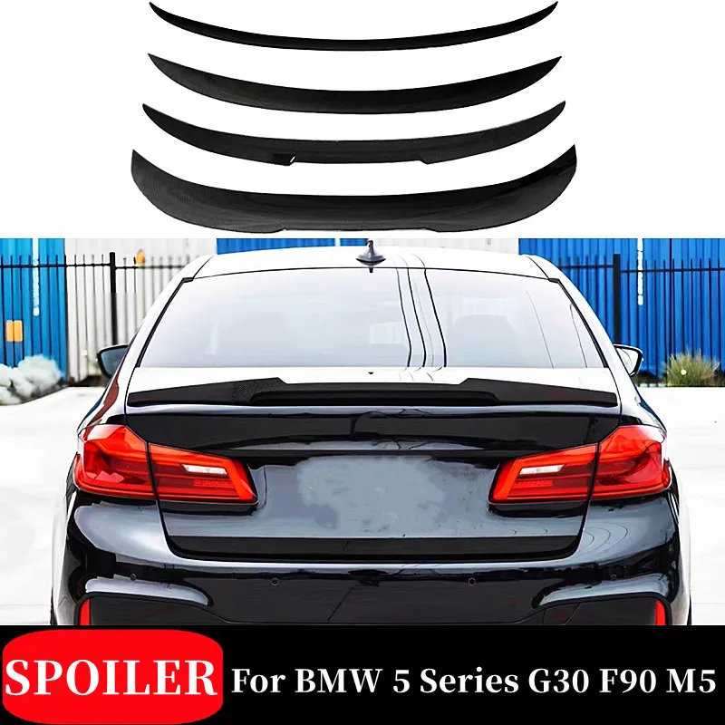 For 2017-2023 BMW 5 Series G30 F90 M5 520i 530i 540i M550i ABS Plastic Rear Trunk Lid Spoiler Wings Car Tuning Accessories