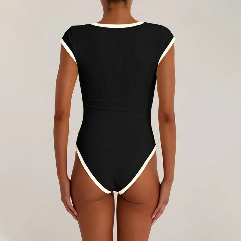 Bikini One Piece Swimsuit 2026 Vintage Retro Swimwear Women Swimsuit Zip Up Bathing Suit Beachwear Monokini Female Swimming Suit